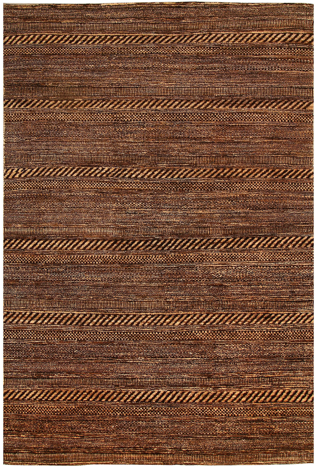 Saddle Brown Gabbeh 4' 6 x 6' 7 - No. 55716 - ALRUG Rug Store