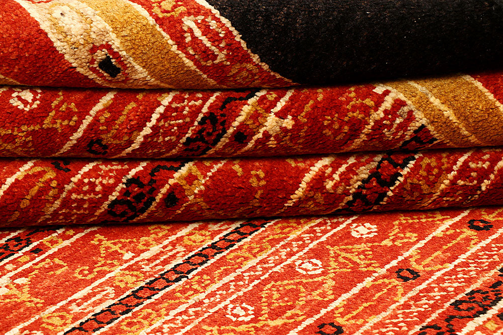 Orange Red Gabbeh 4' 3 x 6' 4 - No. 55719 - ALRUG Rug Store