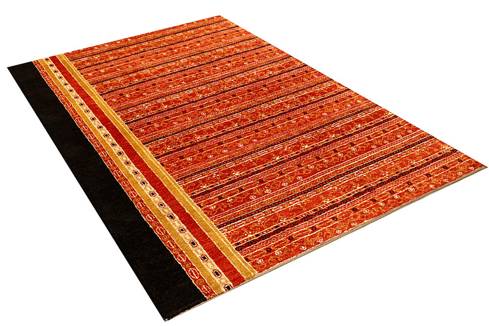 Orange Red Gabbeh 4' 3 x 6' 4 - No. 55719 - ALRUG Rug Store