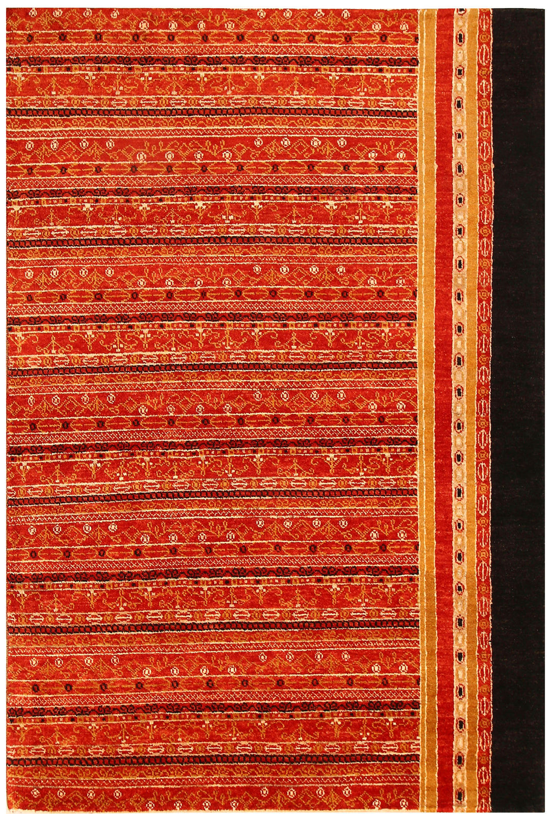 Orange Red Gabbeh 4' 3 x 6' 4 - No. 55719 - ALRUG Rug Store