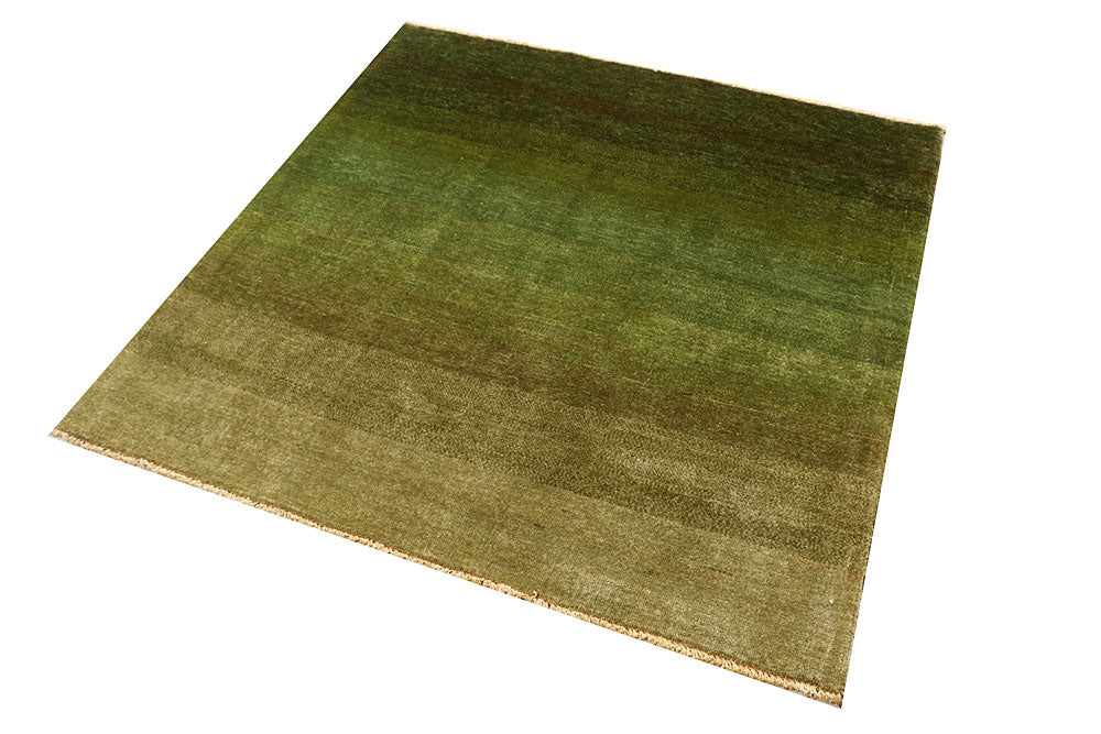 Olive Gabbeh 4' 6 x 4' 5 - No. 55724 - ALRUG Rug Store