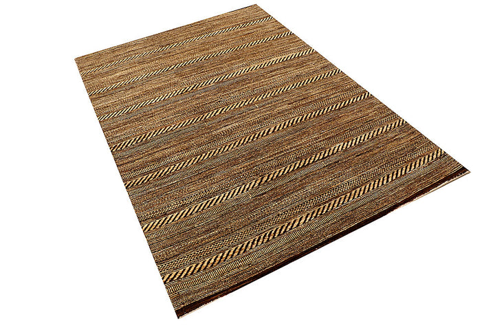 Saddle Brown Gabbeh 4' 7 x 6' 6 - No. 55732 - ALRUG Rug Store