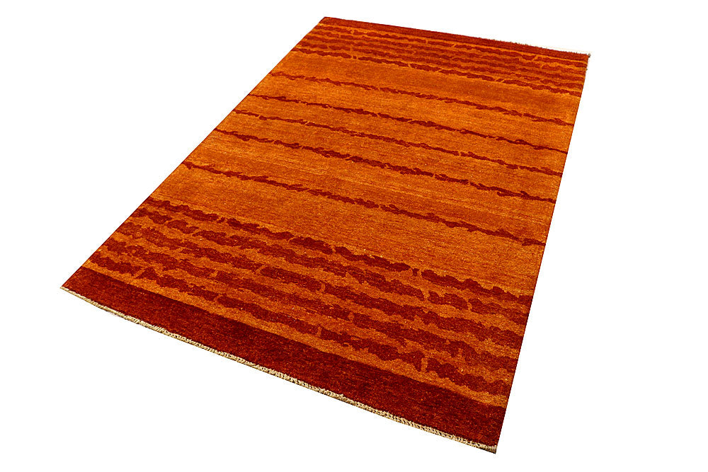 Dark Orange Gabbeh 4' 7 x 6' 9 - No. 55737 - ALRUG Rug Store