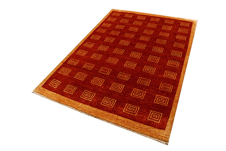 Firebrick Gabbeh 4' 7 x 6' 6 - No. 55738 - ALRUG Rug Store
