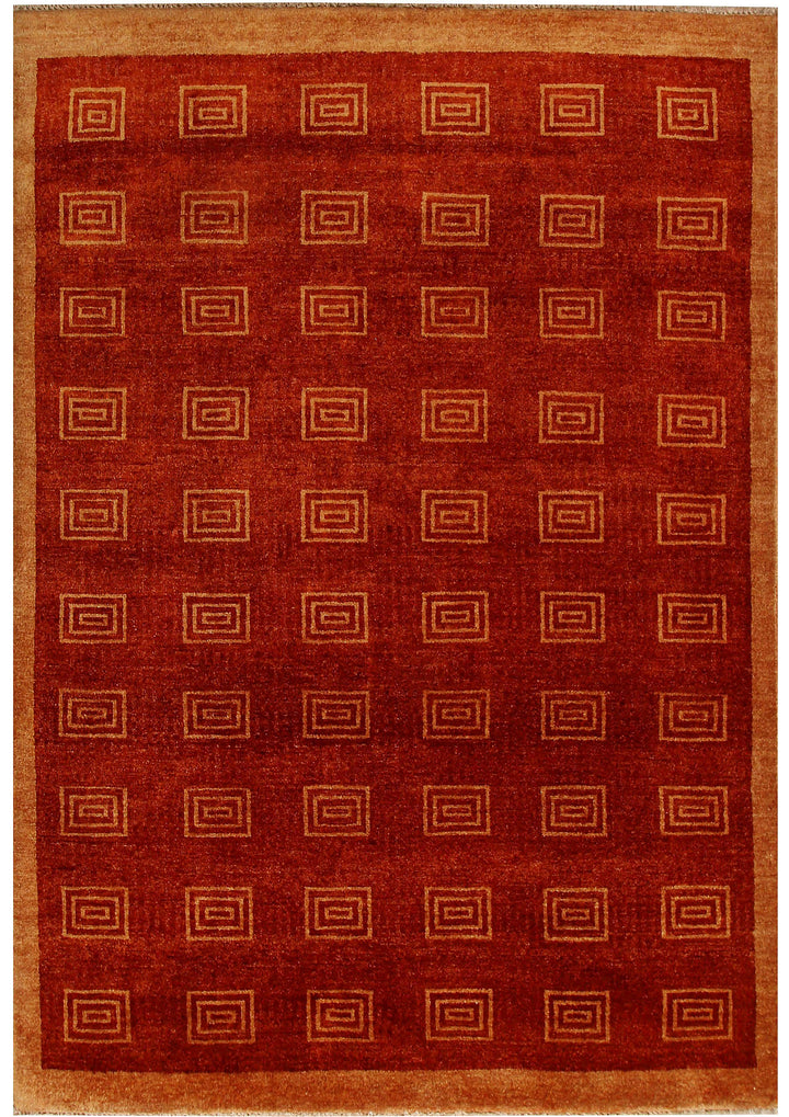 Firebrick Gabbeh 4' 7 x 6' 6 - No. 55738 - ALRUG Rug Store