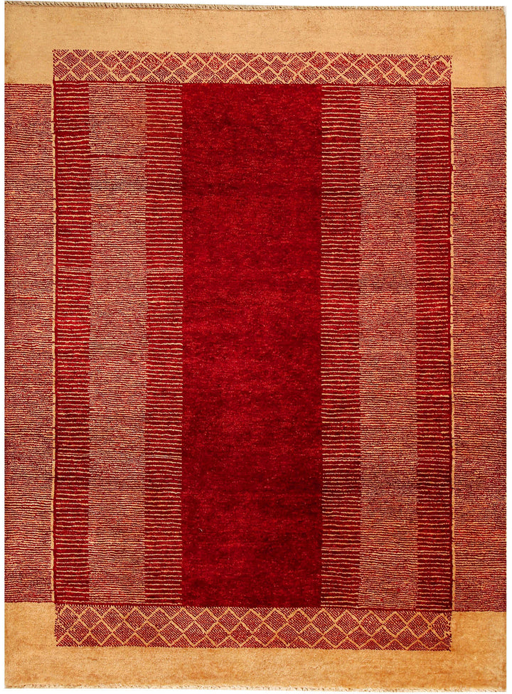 Dark Red Gabbeh 4' 7 x 6' 3 - No. 55746 - ALRUG Rug Store