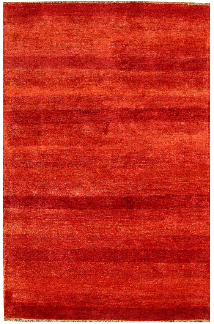 Orange Red Gabbeh 4' 6 x 6' 10 - No. 55748 - ALRUG Rug Store