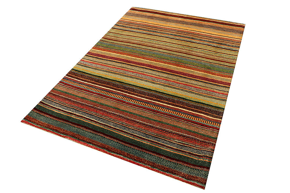 Multi Colored Gabbeh 4' 6 x 6' 4 - No. 55759 - ALRUG Rug Store