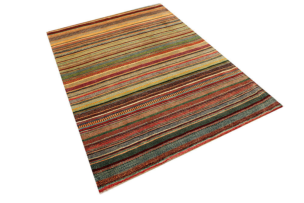 Multi Colored Gabbeh 4' 6 x 6' 4 - No. 55759 - ALRUG Rug Store