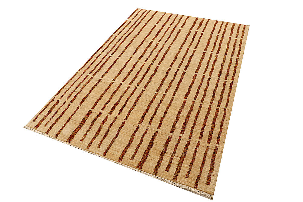 Sandy Brown Gabbeh 4' 6 x 6' 7 - No. 55768 - ALRUG Rug Store