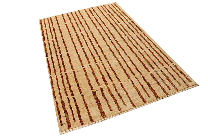 Sandy Brown Gabbeh 4' 6 x 6' 7 - No. 55768 - ALRUG Rug Store