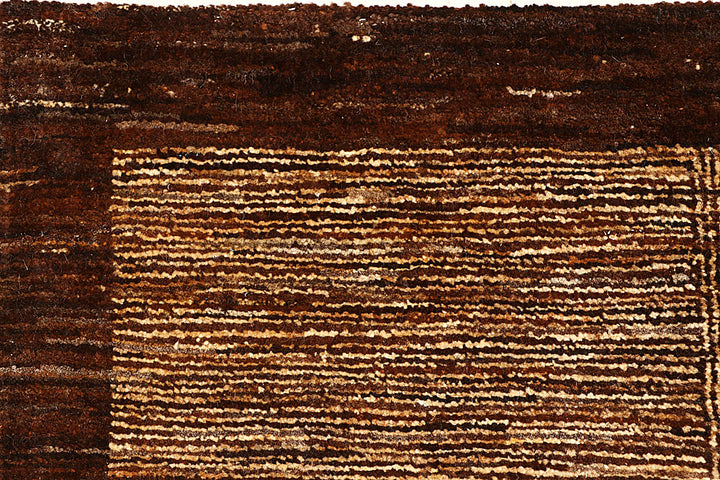 Saddle Brown Gabbeh 3' 3 x 8' - No. 55774 - ALRUG Rug Store