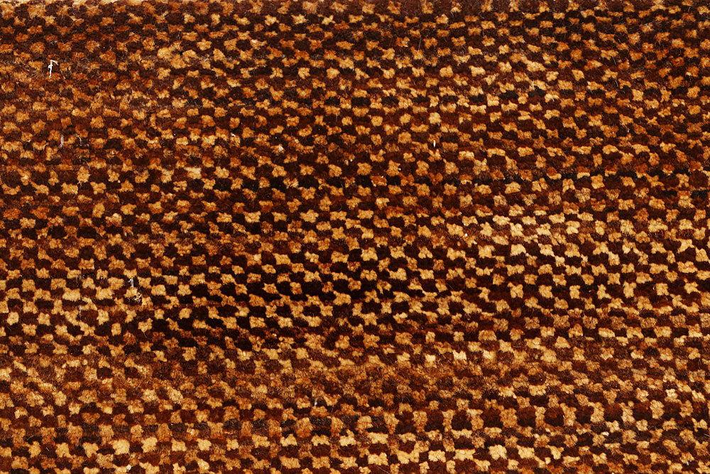 Saddle Brown Gabbeh 2' 7 x 8' - No. 55783 - ALRUG Rug Store