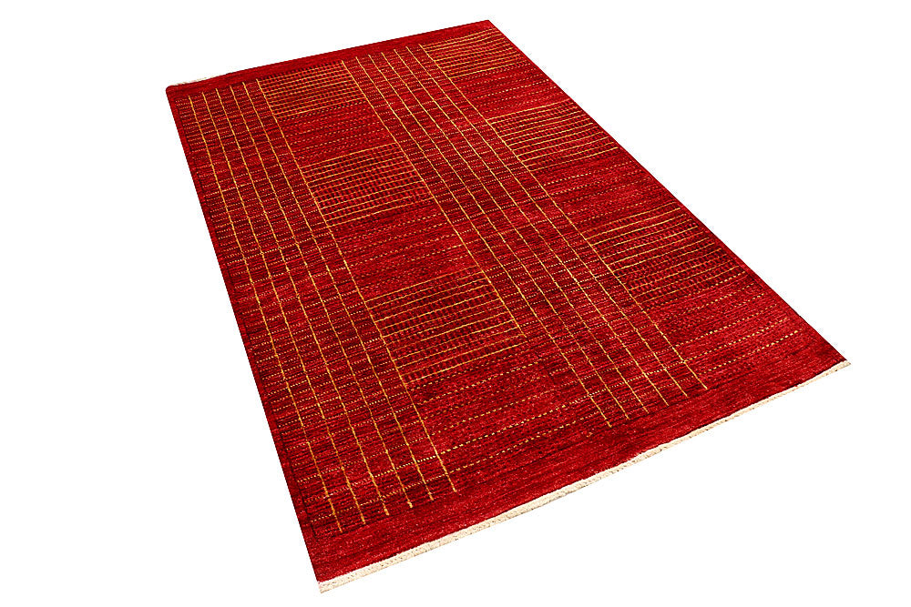 Red Gabbeh 4' 1 x 6' 3 - No. 55803 - ALRUG Rug Store