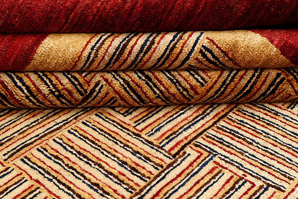 Multi Colored Gabbeh 6' 7 x 9' 9 - No. 55837 - ALRUG Rug Store