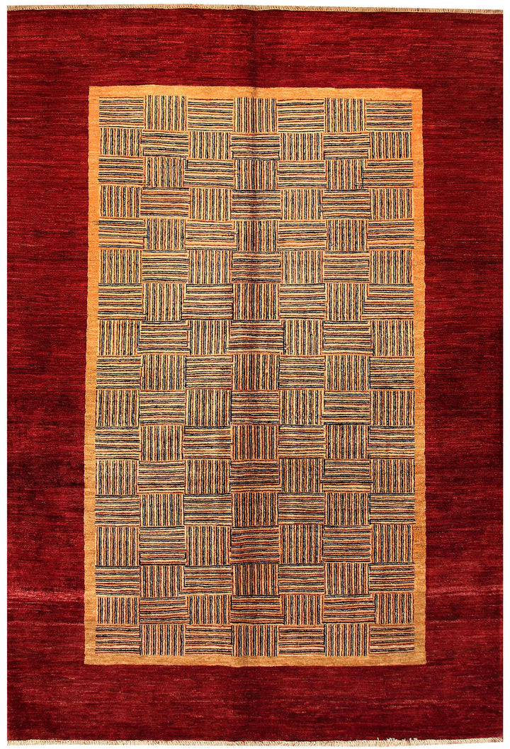 Multi Colored Gabbeh 6' 7 x 9' 9 - No. 55837 - ALRUG Rug Store