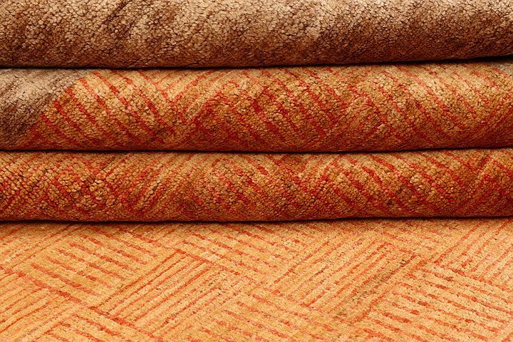 Dark Orange Gabbeh 6' 6 x 9' - No. 55843 - ALRUG Rug Store