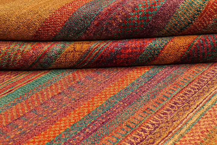 Multi Colored Gabbeh 6' 7 x 9' 6 - No. 55856 - ALRUG Rug Store