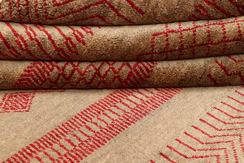 Sandy Brown Gabbeh 6' 8 x 9' 6 - No. 55862 - ALRUG Rug Store