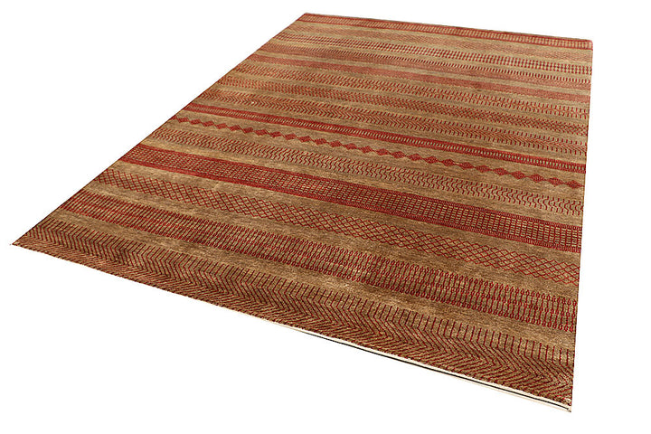 Sandy Brown Gabbeh 6' 8 x 9' 6 - No. 55862 - ALRUG Rug Store
