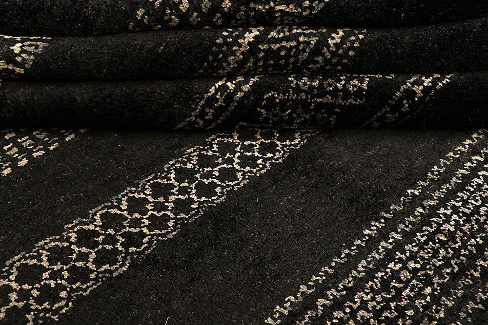 Black Gabbeh 6' 6 x 10' - No. 55874 - ALRUG Rug Store