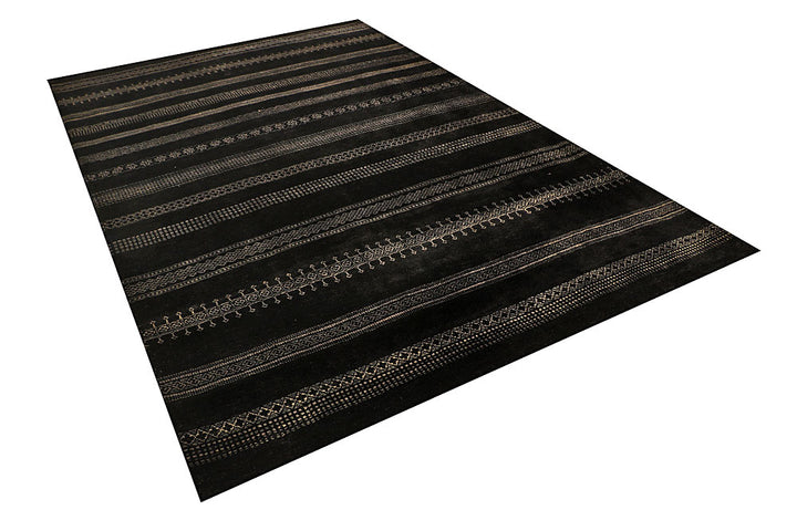 Black Gabbeh 6' 6 x 10' - No. 55874 - ALRUG Rug Store