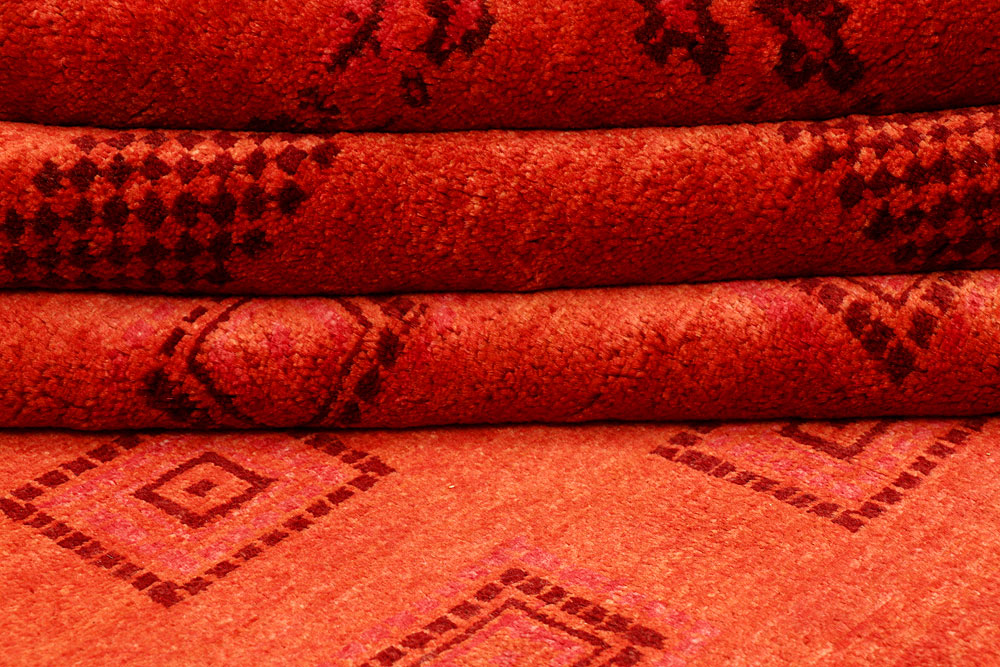 Orange Red Gabbeh 6' 7 x 9' 4 - No. 55878 - ALRUG Rug Store