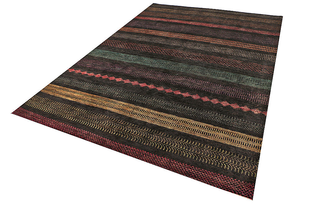Multi Colored Gabbeh 6' 7 x 9' 7 - No. 55882 - ALRUG Rug Store