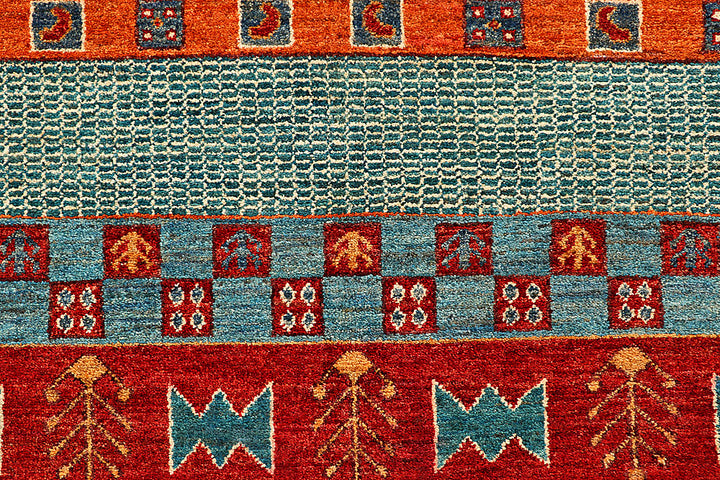 Multi Colored Gabbeh 5' 10 x 8' 3 - No. 55886 - ALRUG Rug Store