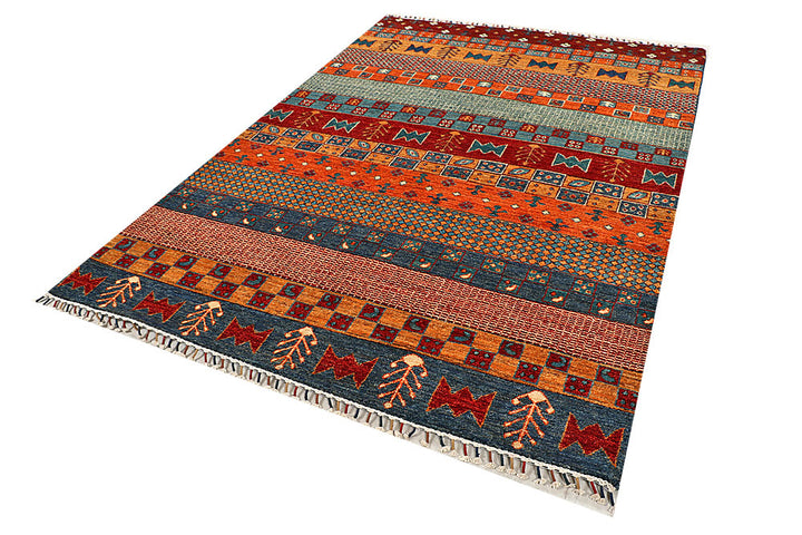 Multi Colored Gabbeh 5' 10 x 8' 3 - No. 55886 - ALRUG Rug Store