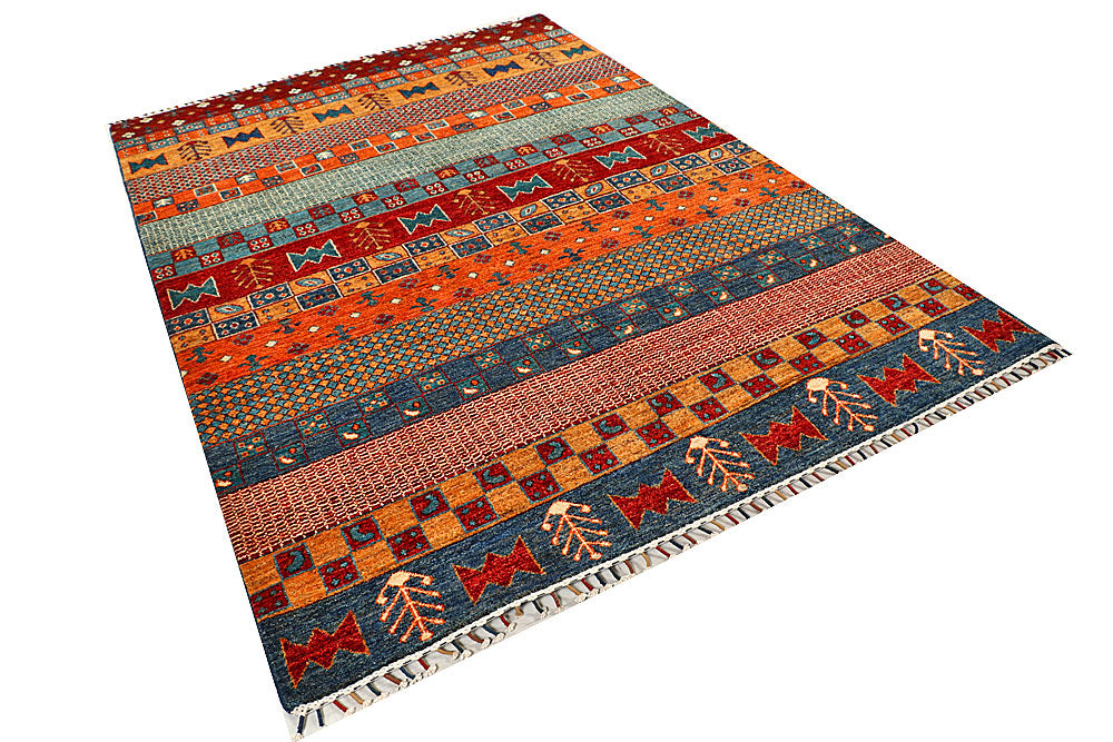 Multi Colored Gabbeh 5' 10 x 8' 3 - No. 55886 - ALRUG Rug Store