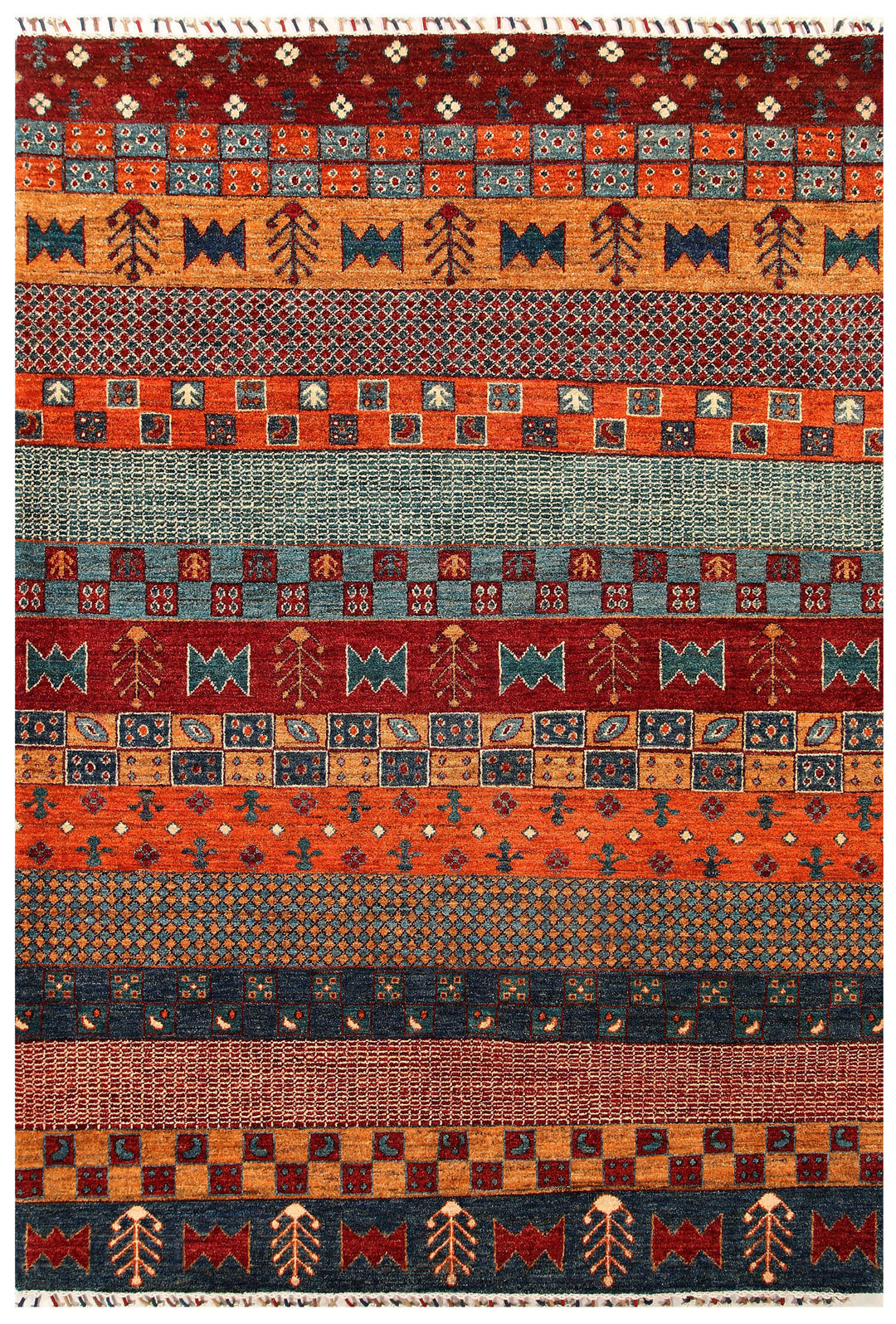 Multi Colored Gabbeh 5' 10 x 8' 3 - No. 55886 - ALRUG Rug Store