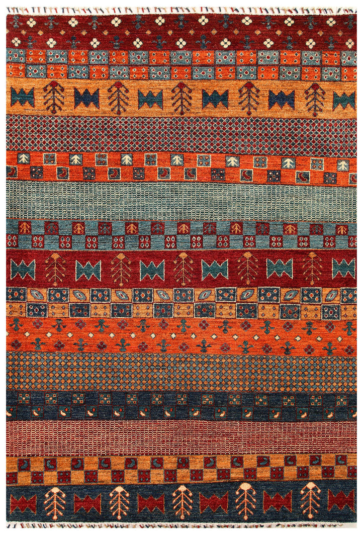 Multi Colored Gabbeh 5' 10 x 8' 3 - No. 55886 - ALRUG Rug Store