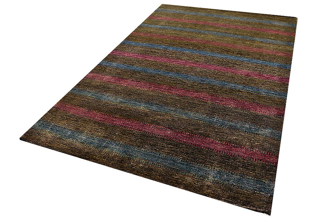 Multi Colored Gabbeh 5'  3" x 8' " - No. QA28059