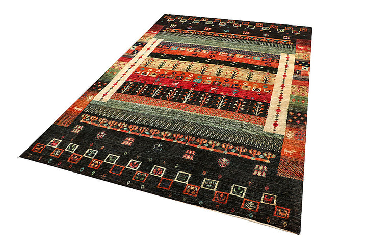 Multi Colored Gabbeh 5' 7 x 7' 11 - No. 55889 - ALRUG Rug Store
