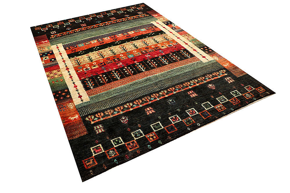 Multi Colored Gabbeh 5' 7 x 7' 11 - No. 55889 - ALRUG Rug Store