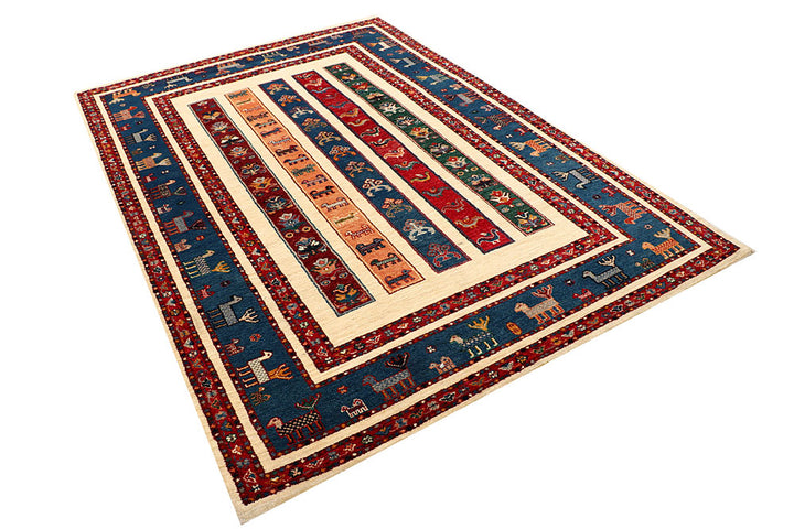 Multi Colored Gabbeh 5' 7 x 8' 1 - No. 55893 - ALRUG Rug Store