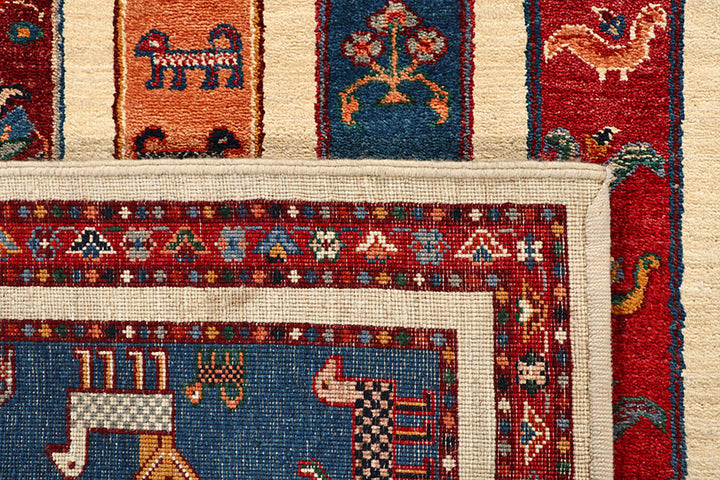 Multi Colored Gabbeh 5' 7 x 8' 1 - No. 55893 - ALRUG Rug Store