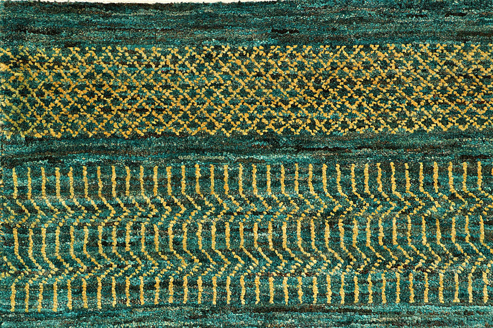Sea Green Gabbeh 5' 6 x 8' 9 - No. 55897 - ALRUG Rug Store