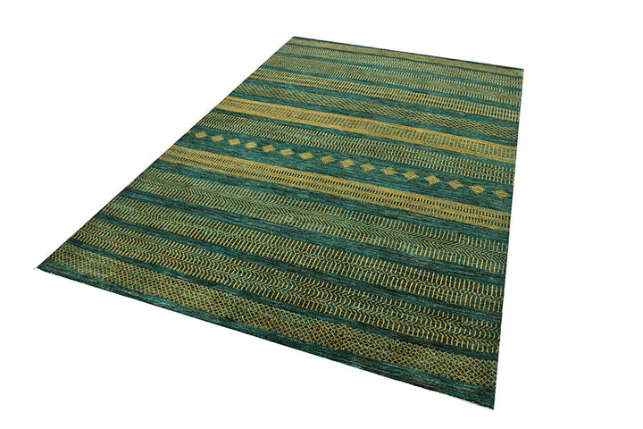 Sea Green Gabbeh 5' 6 x 8' 9 - No. 55897 - ALRUG Rug Store