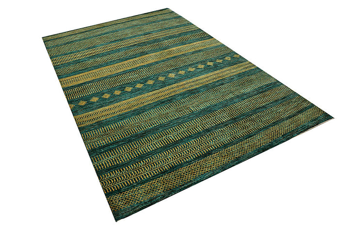 Sea Green Gabbeh 5' 6 x 8' 9 - No. 55897 - ALRUG Rug Store