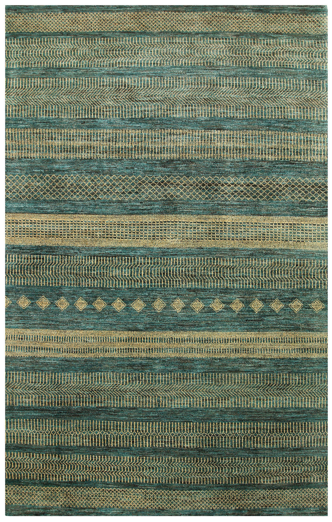 Sea Green Gabbeh 5' 6 x 8' 9 - No. 55897 - ALRUG Rug Store