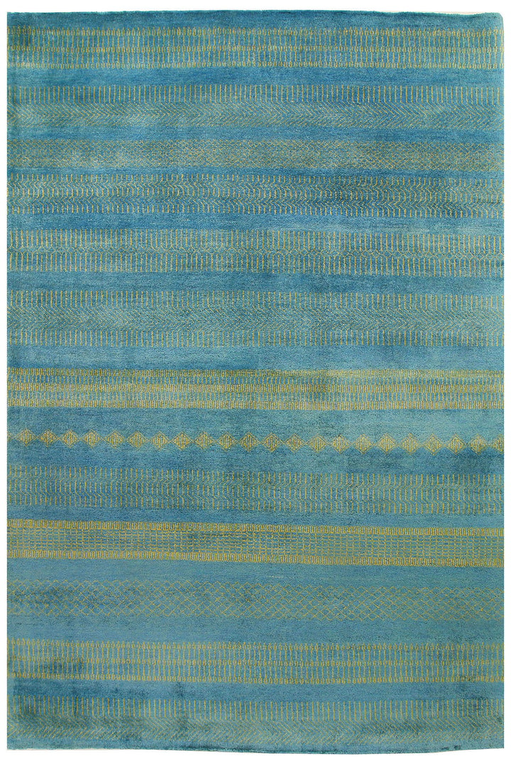 Sky Blue Gabbeh 5' 7 x 8' 2 - No. 55902 - ALRUG Rug Store