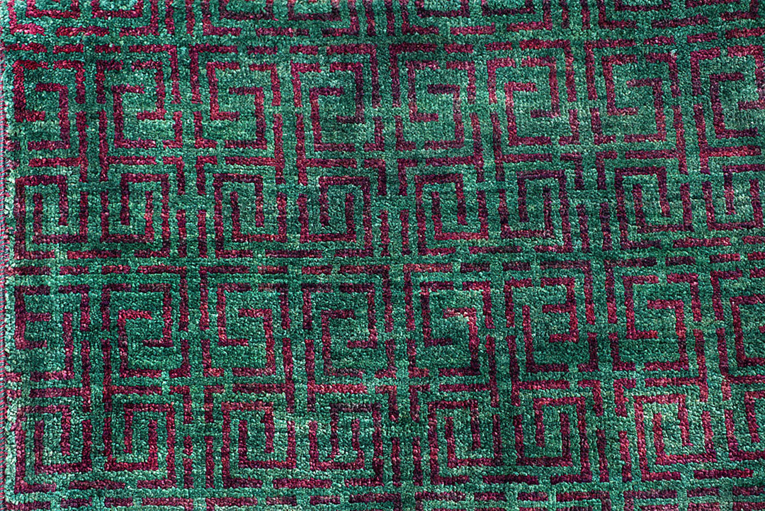 Sea Green Gabbeh 5'  10" x 8'  1" - No. QA81304