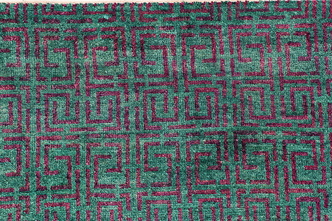 Sea Green Gabbeh 5'  10" x 8'  1" - No. QA81304