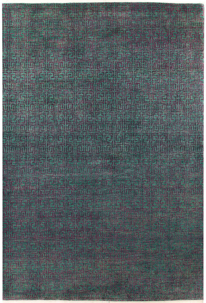 Sea Green Gabbeh 5'  10" x 8'  1" - No. QA81304