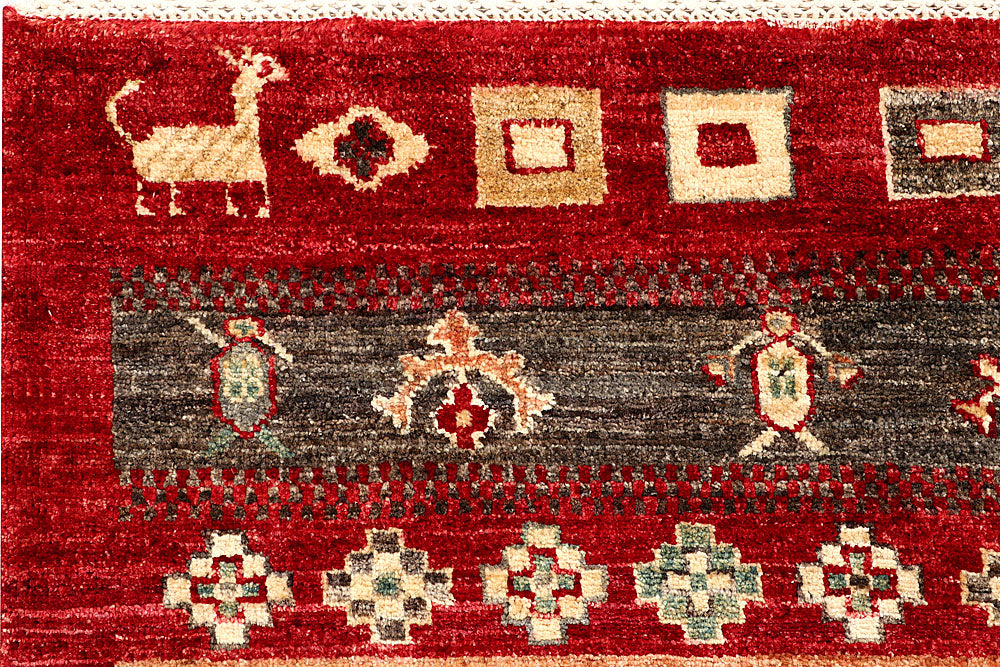 Firebrick Gabbeh 5' 5 x 7' 8 - No. 55906 - ALRUG Rug Store