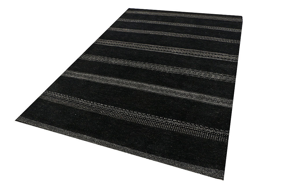 Black Gabbeh 5' 8 x 8' 3 - No. 55925 - ALRUG Rug Store