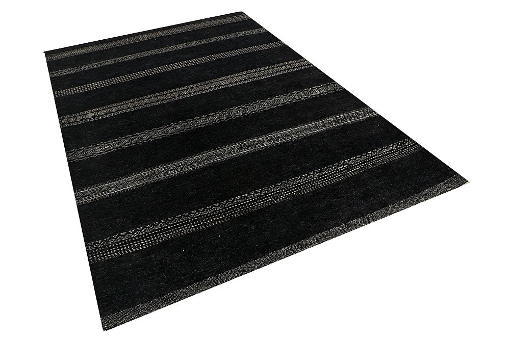 Black Gabbeh 5' 8 x 8' 3 - No. 55925 - ALRUG Rug Store
