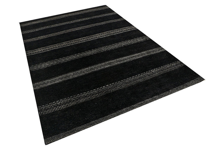 Black Gabbeh 5' 8 x 8' 3 - No. 55925 - ALRUG Rug Store